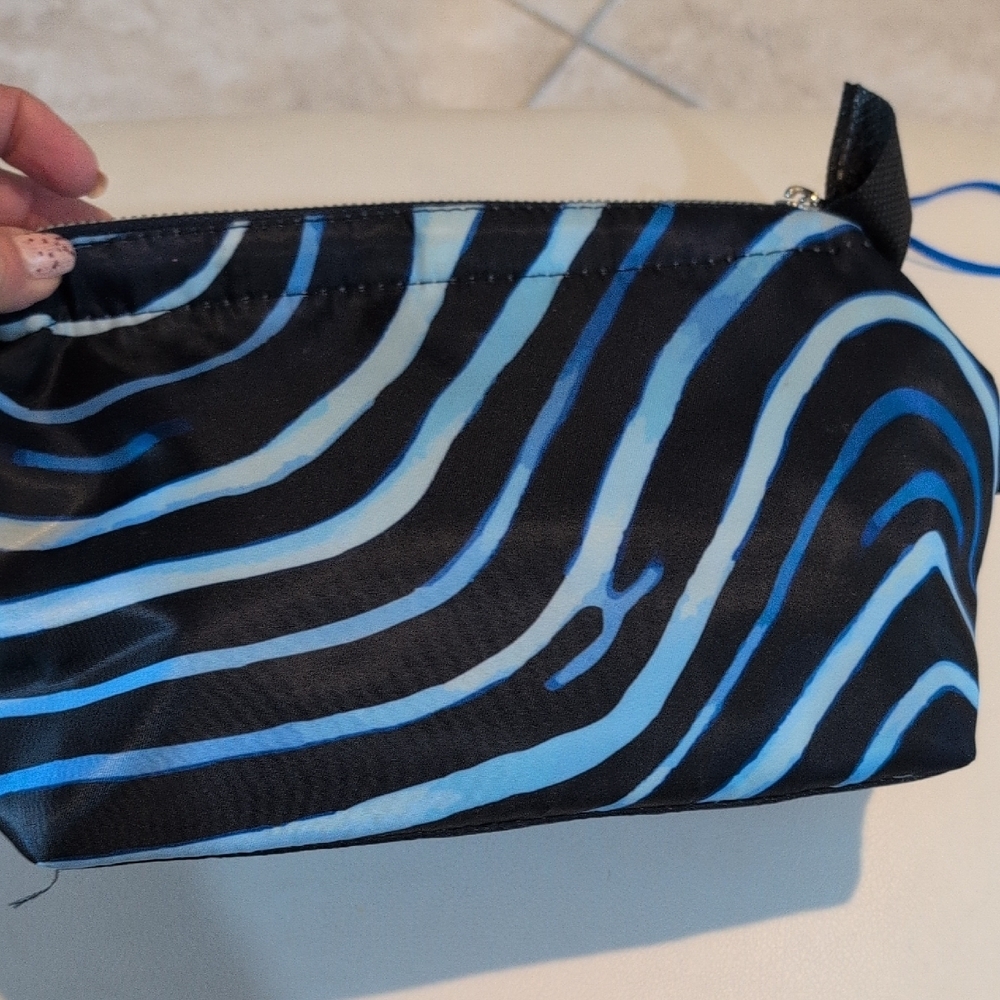Aimee Kestenberg Black and Blue Patterned Cosmetics Bag - Picture 5 of 7